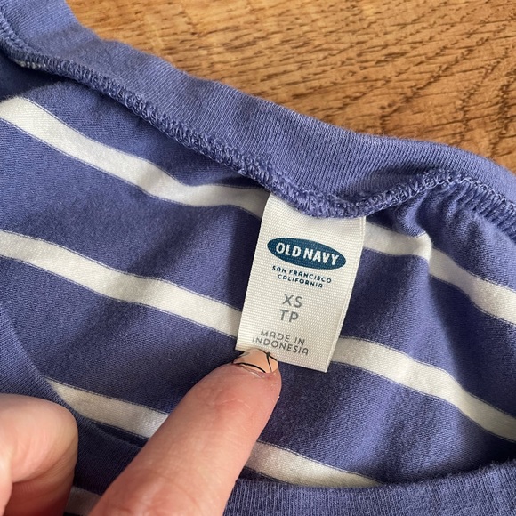 Light Blue and white striped Old Navy Skater Dress - Picture 9 of 11